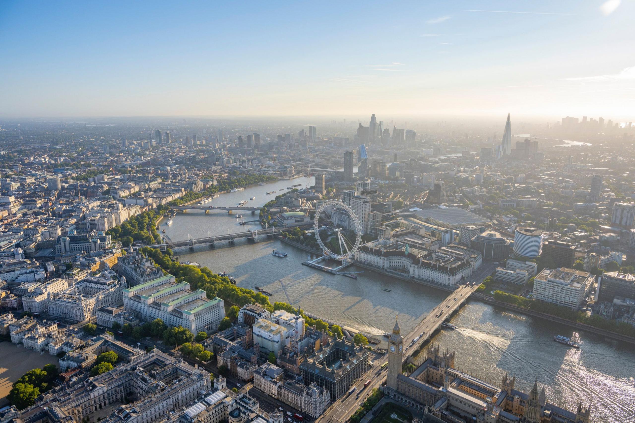 London skyline with Tower Bridge